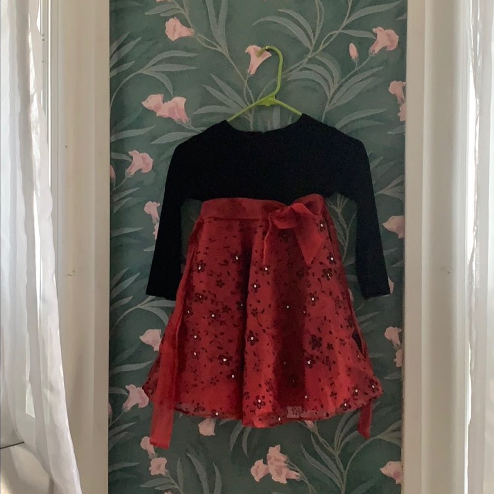 A red and black Blueberi  Boulevard kids dress